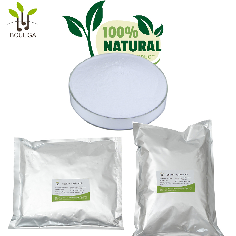 Bouliga Biofermentation Hyaluronsäure-Pulver, rein natürliches 2000da-100Mda Natriumhyaluronat-Pulver